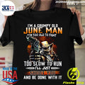 I'm A Grumpy Old June Man Too To Fight Slow Run - Adult & Kids T-Shirts, Sweatshirts & Hoodies apparel design preview 1