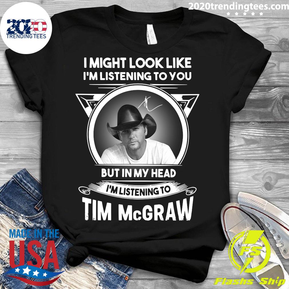 I Might Look Like I'm Listening To You But In My Head - Adult & Kids T-Shirts, Sweatshirts & Hoodies apparel design preview 3