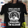I Might Look Like I'm Listening To You But In My Head - Adult & Kids T-Shirts, Sweatshirts & Hoodies apparel design preview 1