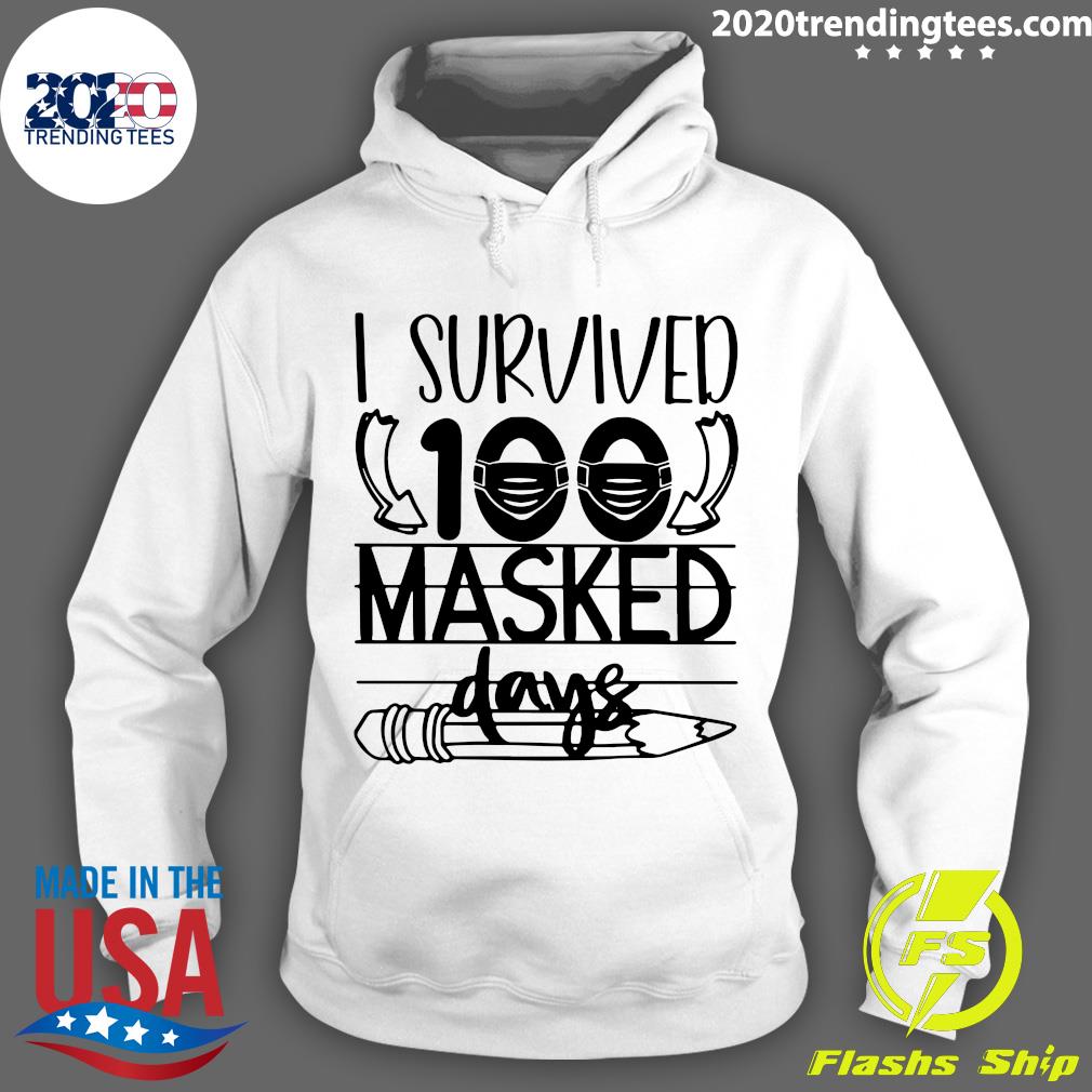 I Survived 100 Face Masked Days School - Adult & Kids T-Shirts, Sweatshirts & Hoodies apparel design preview 2
