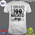 I Survived 100 Face Masked Days School - Adult & Kids T-Shirts, Sweatshirts & Hoodies apparel design preview 1