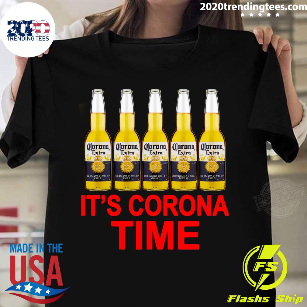 It's Corona Time Beer - Adult & Kids T-Shirts, Sweatshirts & Hoodies apparel design preview 1