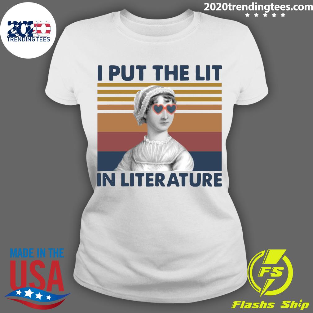Jane Austen I Put The Lit In Literature Vintage - Adult & Kids T-Shirts, Sweatshirts & Hoodies apparel design preview 3