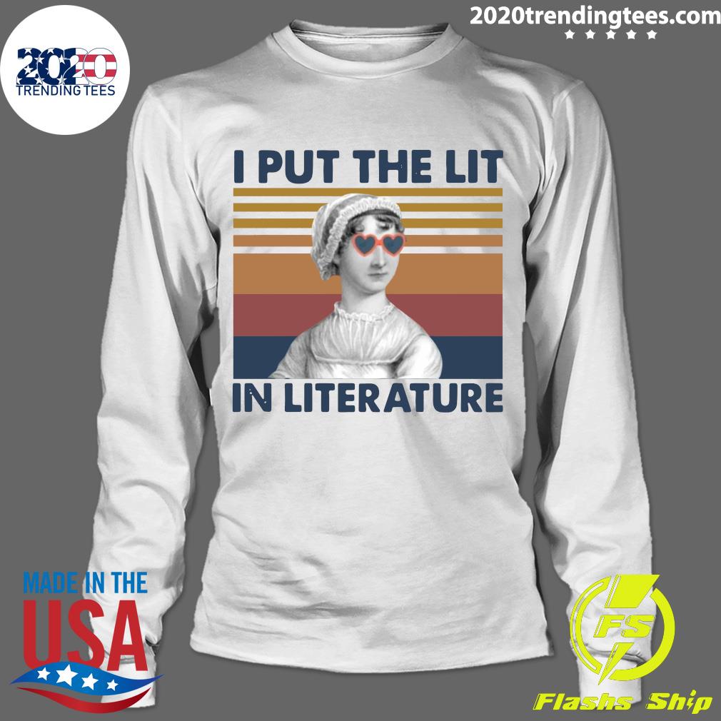 Jane Austen I Put The Lit In Literature Vintage - Adult & Kids T-Shirts, Sweatshirts & Hoodies apparel design preview 4