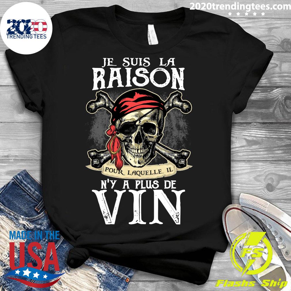 Je Suis La Raison Pour Laquelle Il N'y A Plus De Vin - Adult & Kids T-Shirts, Sweatshirts & Hoodies apparel design preview 3