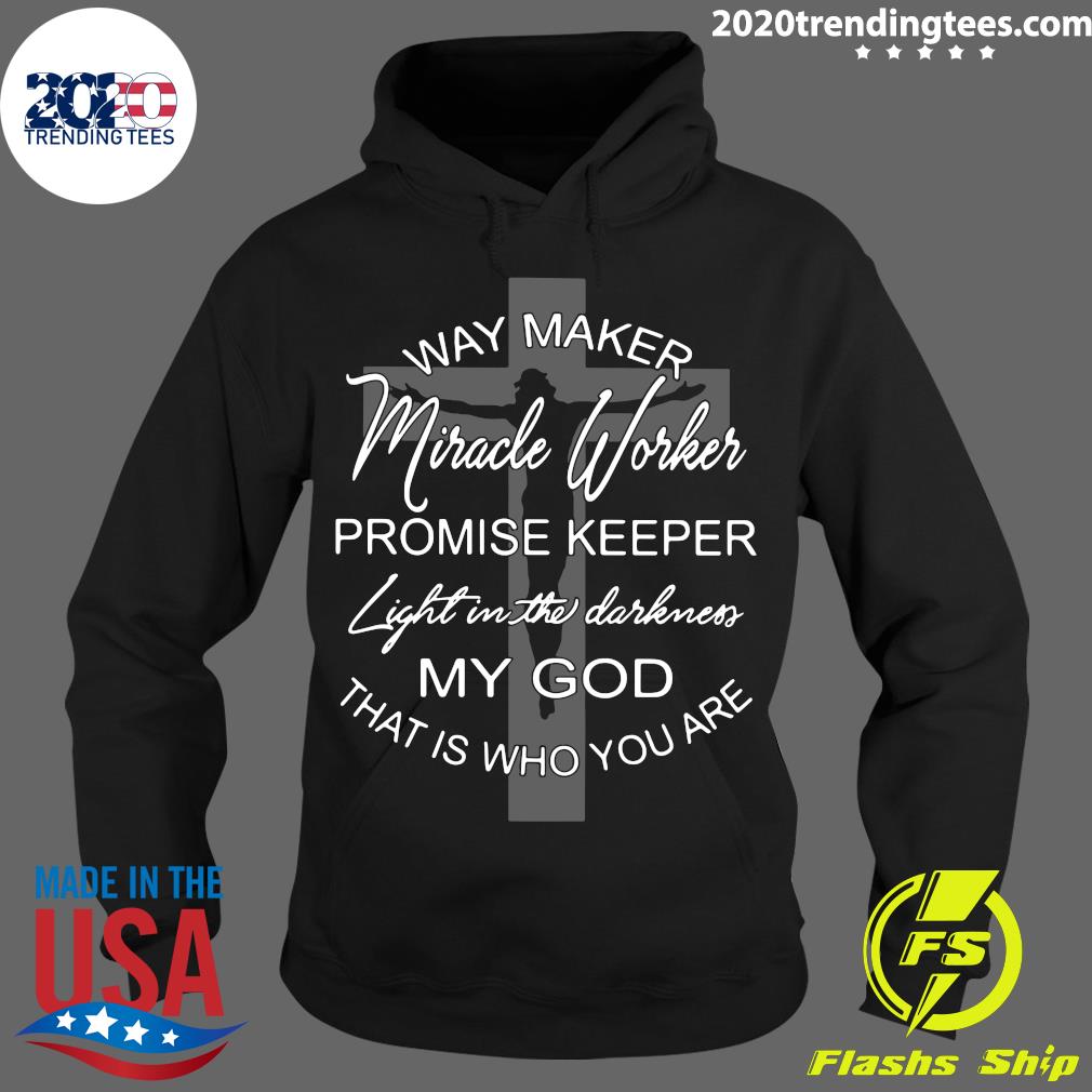 Jesus Cross Way Maker Miracle Worker Promise Keeper - Adult & Kids T-Shirts, Sweatshirts & Hoodies apparel design preview 2