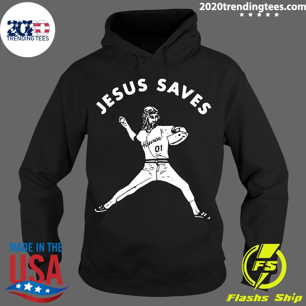 Jesus Saves Baseball - Adult & Kids T-Shirts, Sweatshirts & Hoodies apparel design preview 2