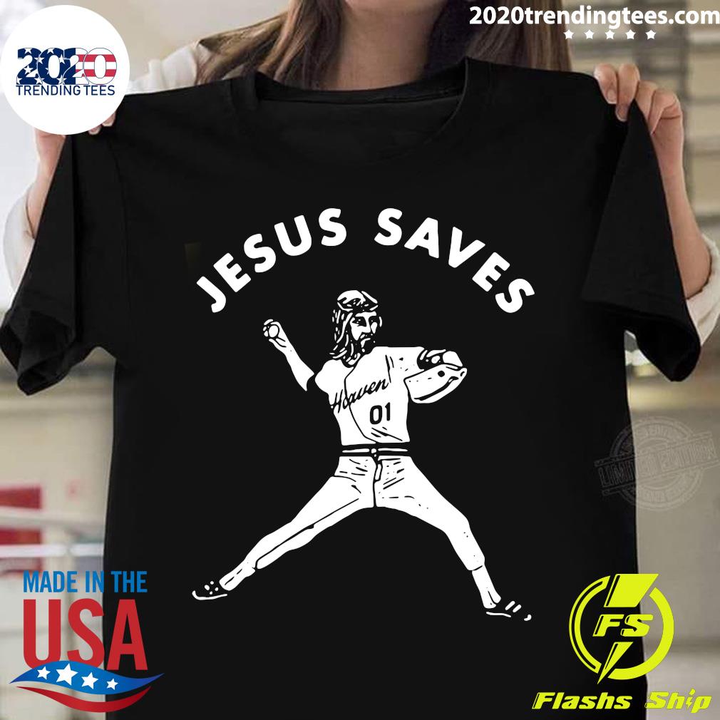 Jesus Saves Baseball - Adult & Kids T-Shirts, Sweatshirts & Hoodies apparel design preview 1