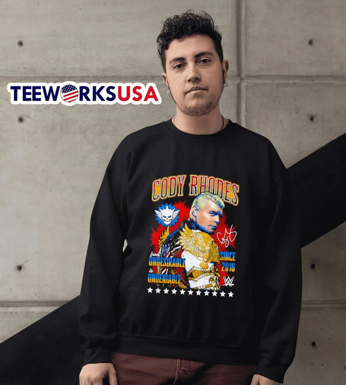 Cody Rhodes Front Page Graphic - Adult & Kids T-Shirts, Sweatshirts & Hoodies apparel design preview 6