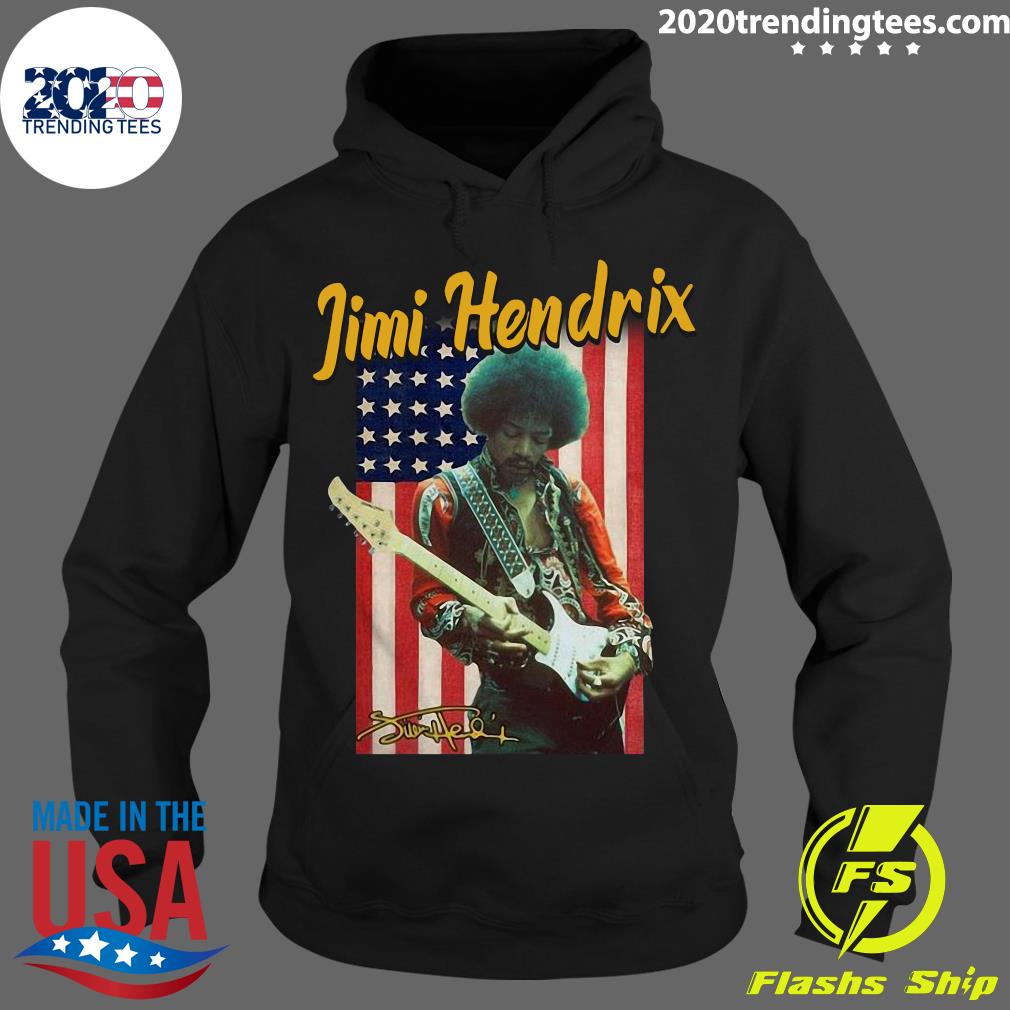 Jimi Hendrix American Flag Signature - Adult & Kids T-Shirts, Sweatshirts & Hoodies apparel design preview 2