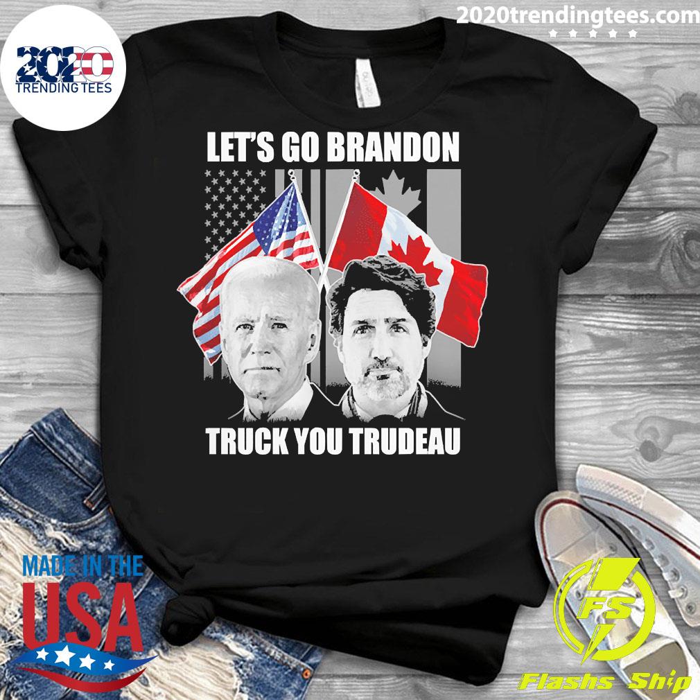 Joe Biden and Justin Trudeau Let_s go Brandon Truck - Adult & Kids T-Shirts, Sweatshirts & Hoodies apparel design preview 3