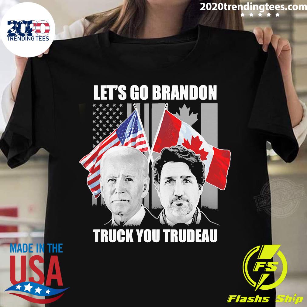 Joe Biden and Justin Trudeau Let_s go Brandon Truck - Adult & Kids T-Shirts, Sweatshirts & Hoodies apparel design preview 1