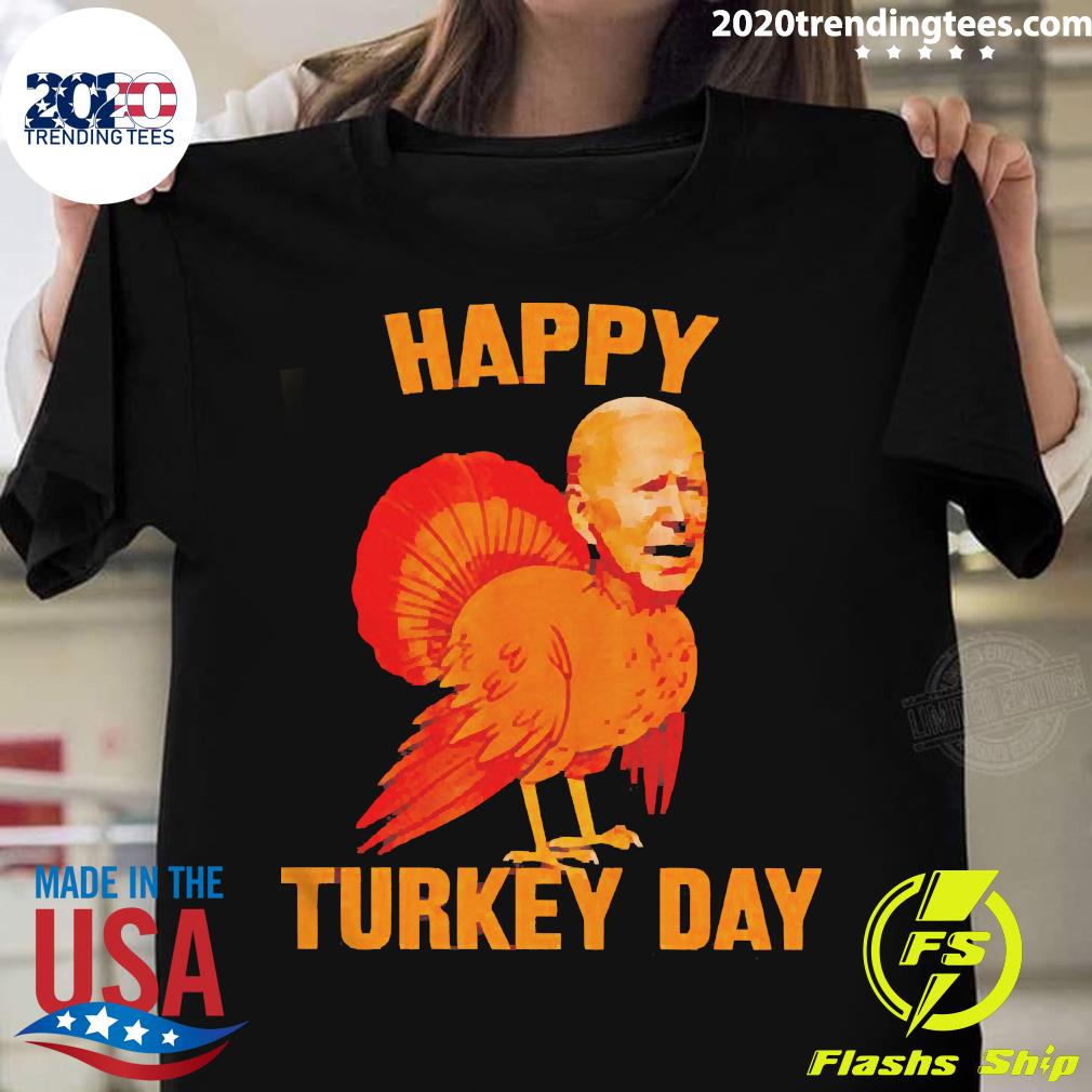 Joe Biden Happy Turkey Day - Adult & Kids T-Shirts, Sweatshirts & Hoodies apparel design preview 1