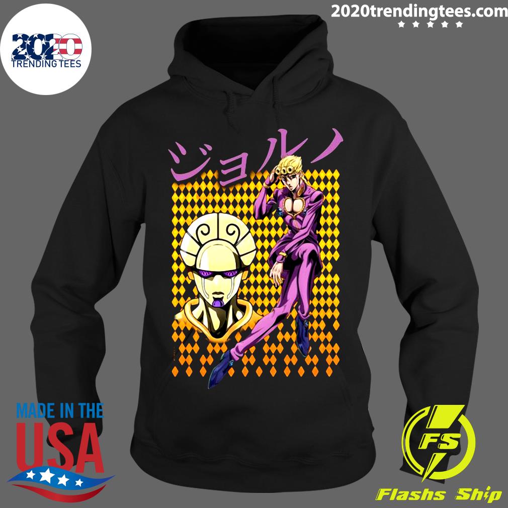 Jojo's Bizarre Adventure Giorno With Kanji - Adult & Kids T-Shirts, Sweatshirts & Hoodies apparel design preview 2
