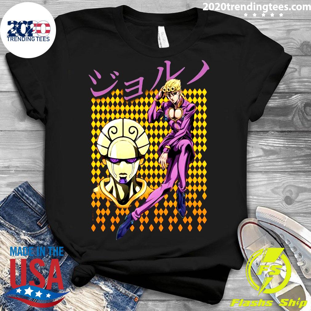 Jojo's Bizarre Adventure Giorno With Kanji - Adult & Kids T-Shirts, Sweatshirts & Hoodies apparel design preview 3