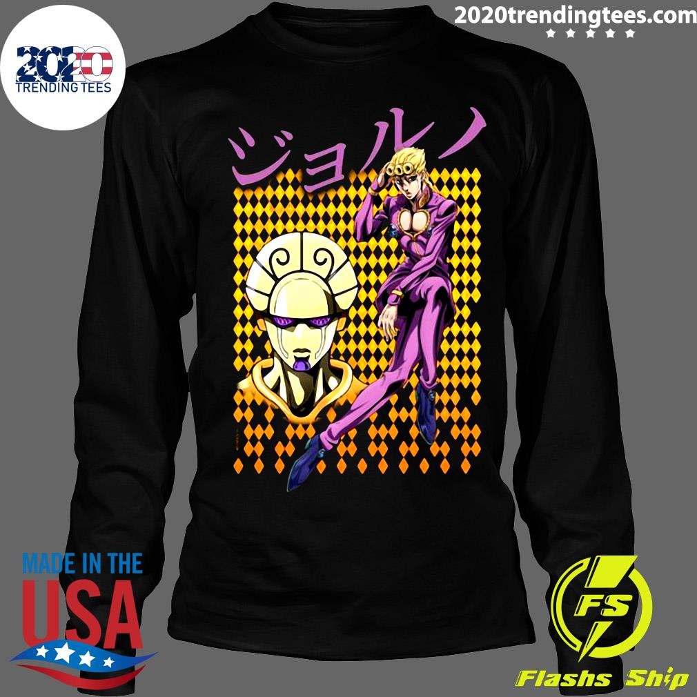 Jojo's Bizarre Adventure Giorno With Kanji - Adult & Kids T-Shirts, Sweatshirts & Hoodies apparel design preview 4