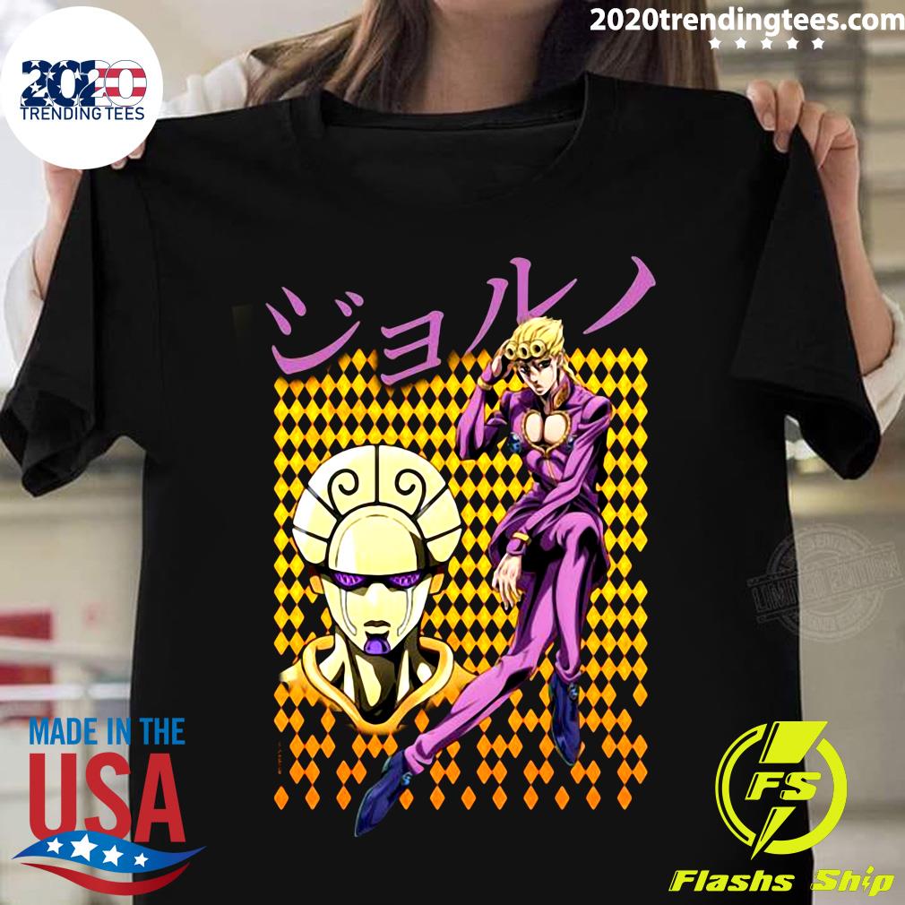 Jojo's Bizarre Adventure Giorno With Kanji - Adult & Kids T-Shirts, Sweatshirts & Hoodies apparel design preview 1
