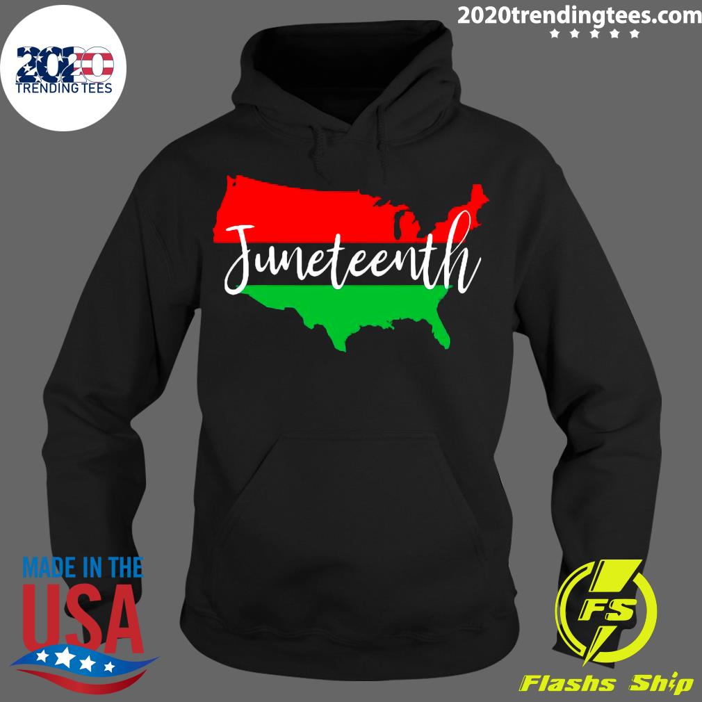 Juneteenth Celebrate Black Freedom Usa Map History - Adult & Kids T-Shirts, Sweatshirts & Hoodies apparel design preview 2