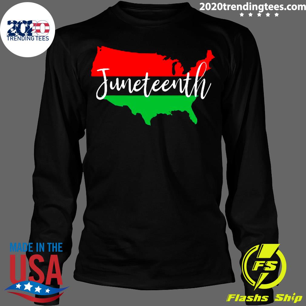 Juneteenth Celebrate Black Freedom Usa Map History - Adult & Kids T-Shirts, Sweatshirts & Hoodies apparel design preview 4