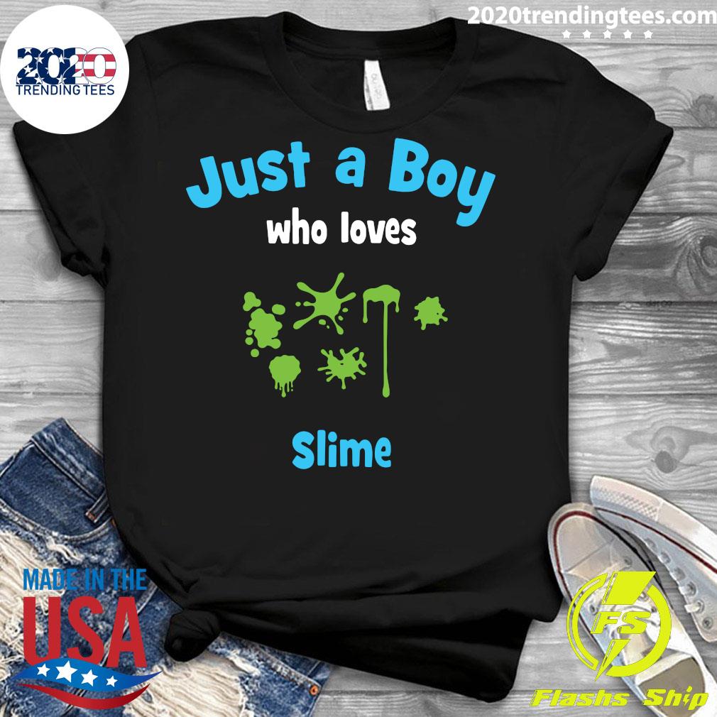 Just A Boy Who Loves Slime - Adult & Kids T-Shirts, Sweatshirts & Hoodies apparel design preview 3