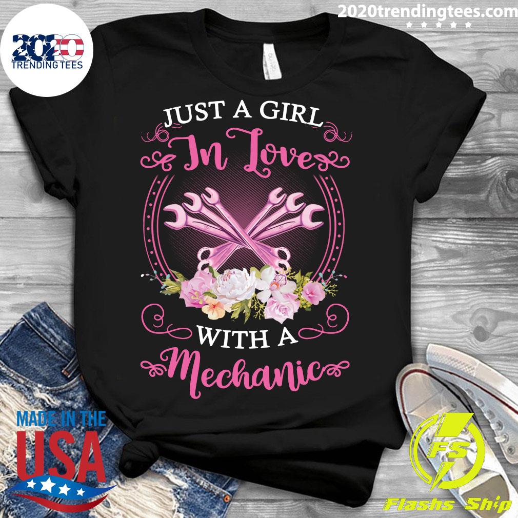 Just A Girl In Love With Mechanic - Adult & Kids T-Shirts, Sweatshirts & Hoodies apparel design preview 3
