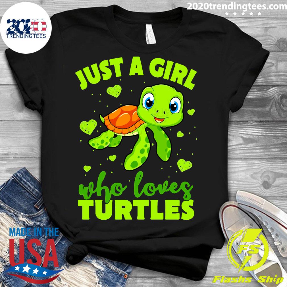 Just A Girl Who Loves Turtles - Adult & Kids T-Shirts, Sweatshirts & Hoodies apparel design preview 3
