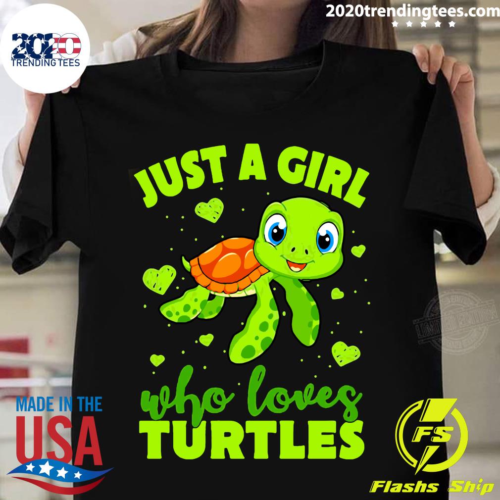 Just A Girl Who Loves Turtles - Adult & Kids T-Shirts, Sweatshirts & Hoodies apparel design preview 1