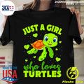 Just A Girl Who Loves Turtles - Adult & Kids T-Shirts, Sweatshirts & Hoodies apparel design preview 1