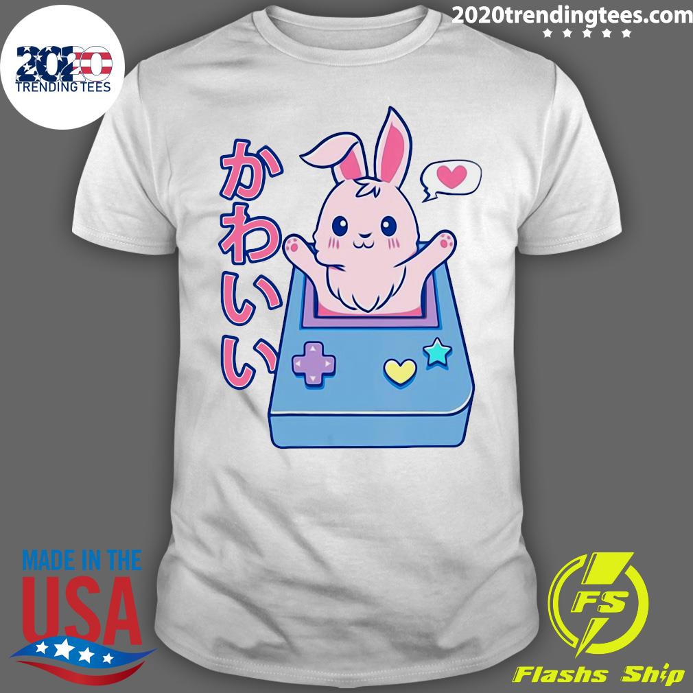 Kawaii Gamer Bunny Rabbit Pastel Cute - Adult & Kids T-Shirts, Sweatshirts & Hoodies apparel design preview 1