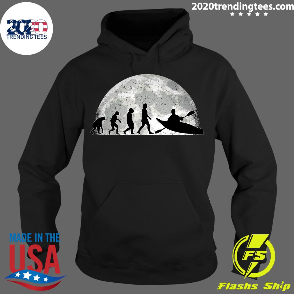 Kayak Evolution Moon Kayakers Paddling Canoe - Adult & Kids T-Shirts, Sweatshirts & Hoodies apparel design preview 2