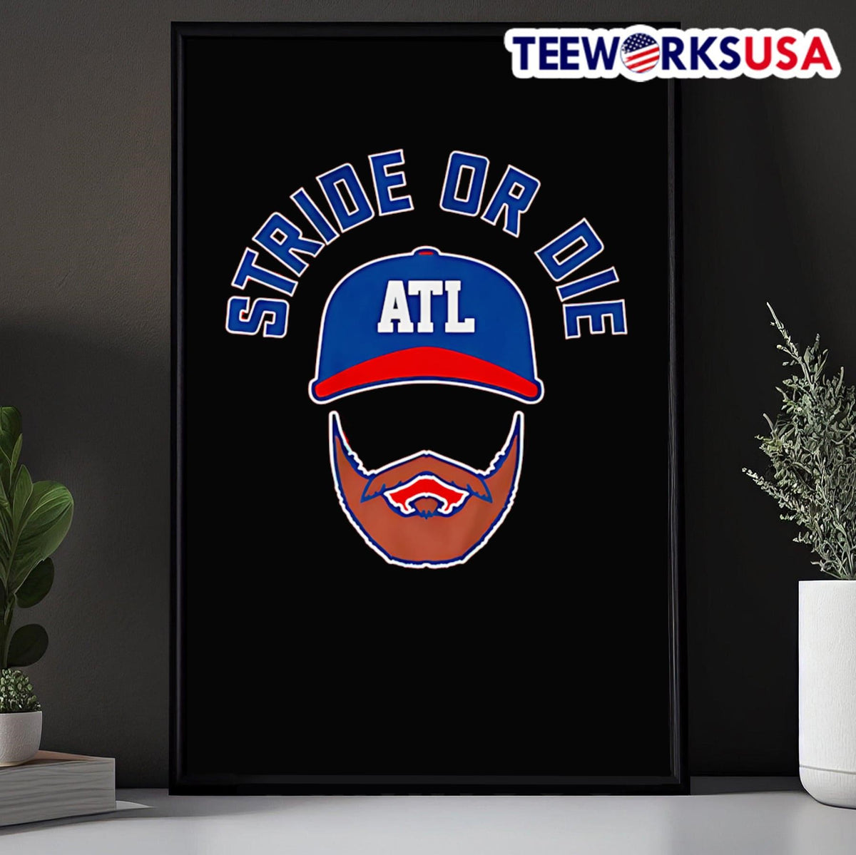 Spencer Strider Stride Or Die Beard - Adult & Kids T-Shirts, Sweatshirts & Hoodies apparel design preview 5