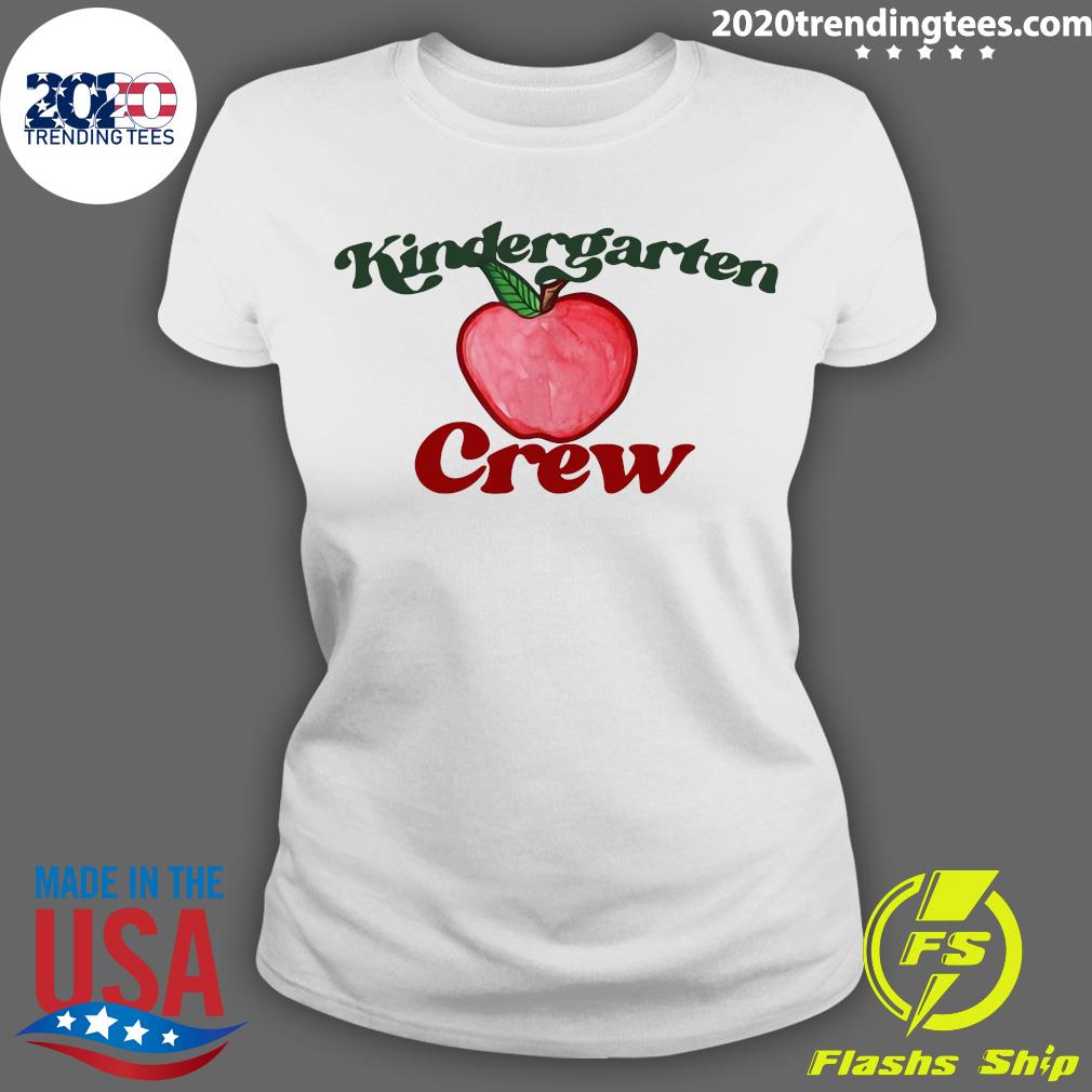 Kindergarten Crew Weltbester Lehrer Red Apple New - Adult & Kids T-Shirts, Sweatshirts & Hoodies apparel design preview 3