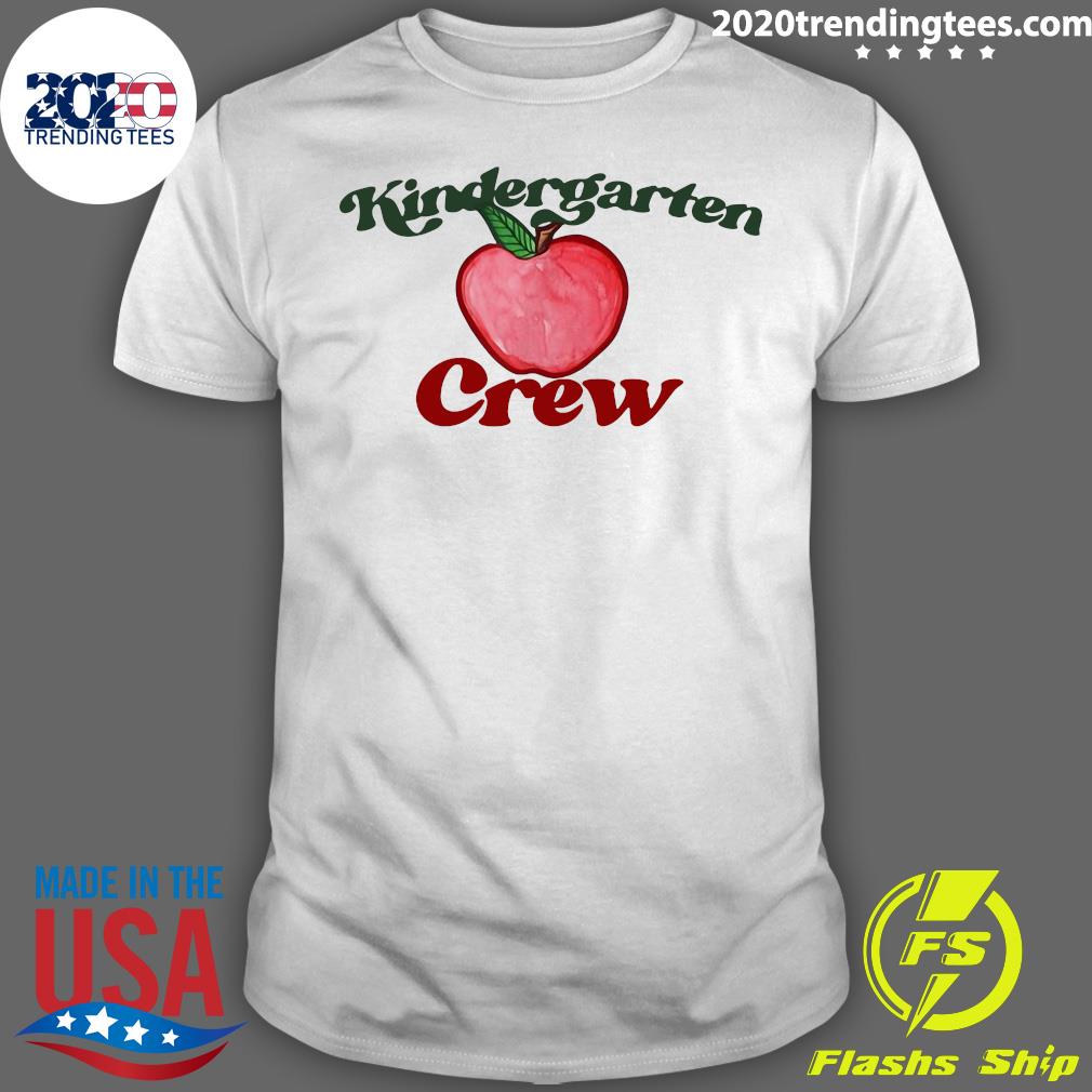Kindergarten Crew Weltbester Lehrer Red Apple New - Adult & Kids T-Shirts, Sweatshirts & Hoodies apparel design preview 1