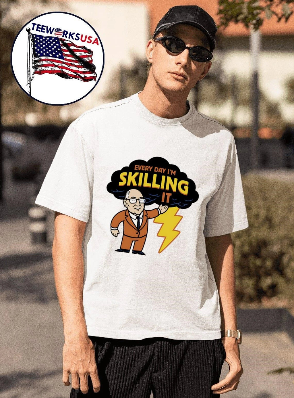 Every Day I'm Skilling It Man In Suit - Adult & Kids T-Shirts, Sweatshirts & Hoodies apparel design preview 1