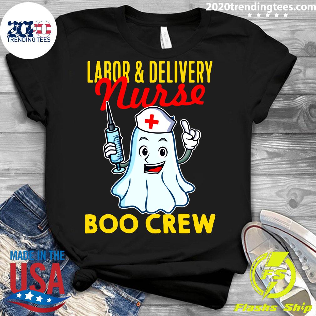 Labor Delivery Nurse Boo Crew Halloween Nursing - Adult & Kids T-Shirts, Sweatshirts & Hoodies apparel design preview 3