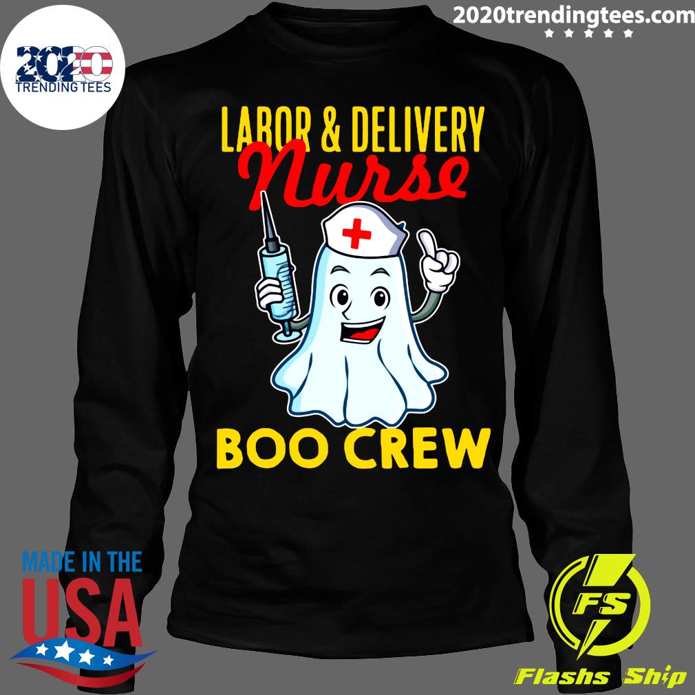 Labor Delivery Nurse Boo Crew Halloween Nursing - Adult & Kids T-Shirts, Sweatshirts & Hoodies apparel design preview 4