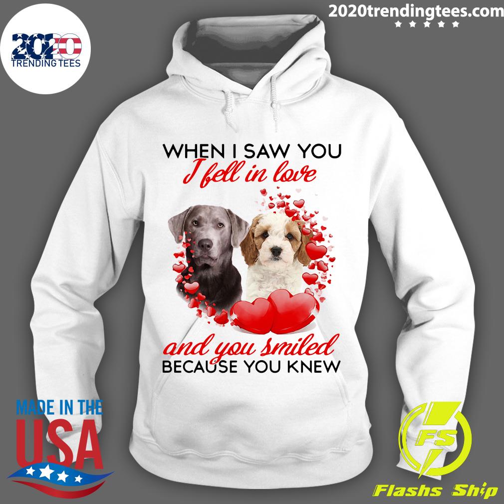 Labrador And Cavapoo Dog When I Saw You Fell In Love - Adult & Kids T-Shirts, Sweatshirts & Hoodies apparel design preview 2