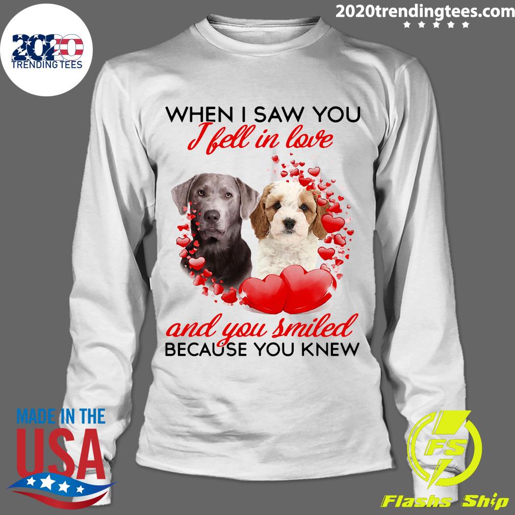 Labrador And Cavapoo Dog When I Saw You Fell In Love - Adult & Kids T-Shirts, Sweatshirts & Hoodies apparel design preview 4