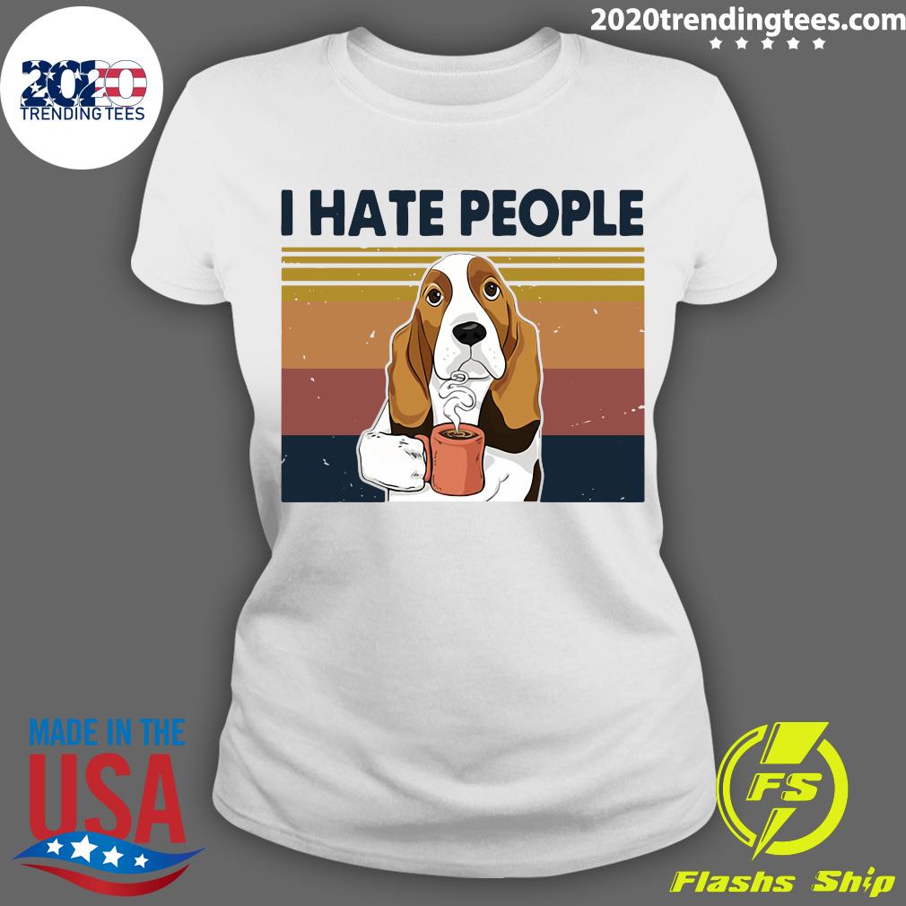 Labrador Retriever Drink Coffee I Hate People Vintage - Adult & Kids T-Shirts, Sweatshirts & Hoodies apparel design preview 3