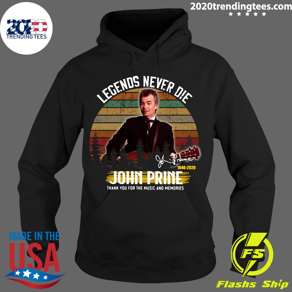 Legends Never Die John Prine - Adult & Kids T-Shirts, Sweatshirts & Hoodies apparel design preview 2
