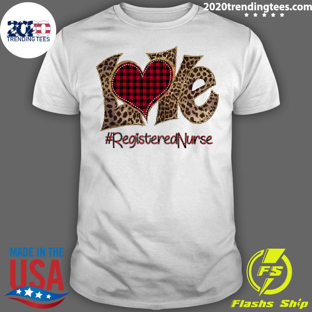 Leopard Love Registered Nurse - Adult & Kids T-Shirts, Sweatshirts & Hoodies apparel design preview 1