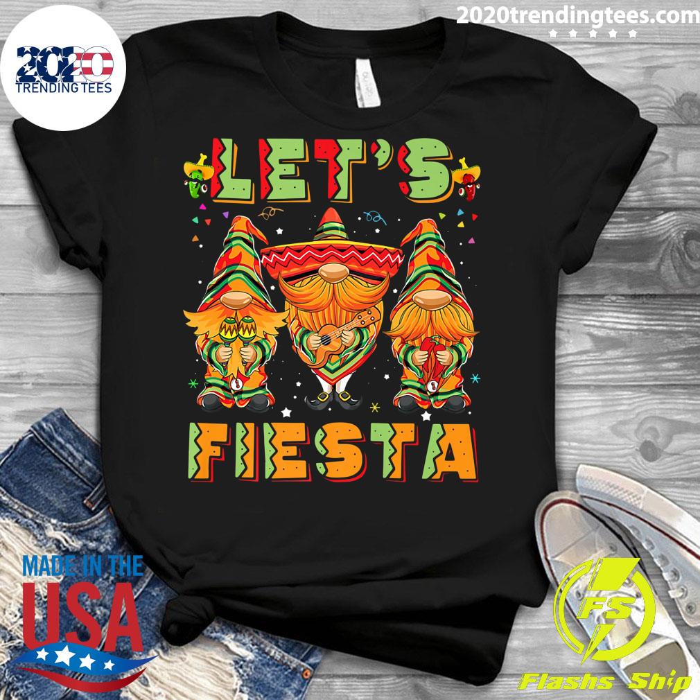 Lets Fiesta Cinco De Mayo Latin Gnomes Mexican - Adult & Kids T-Shirts, Sweatshirts & Hoodies apparel design preview 3