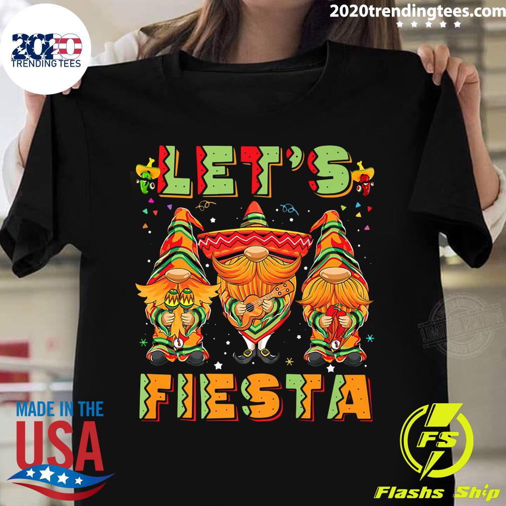 Lets Fiesta Cinco De Mayo Latin Gnomes Mexican - Adult & Kids T-Shirts, Sweatshirts & Hoodies apparel design preview 1