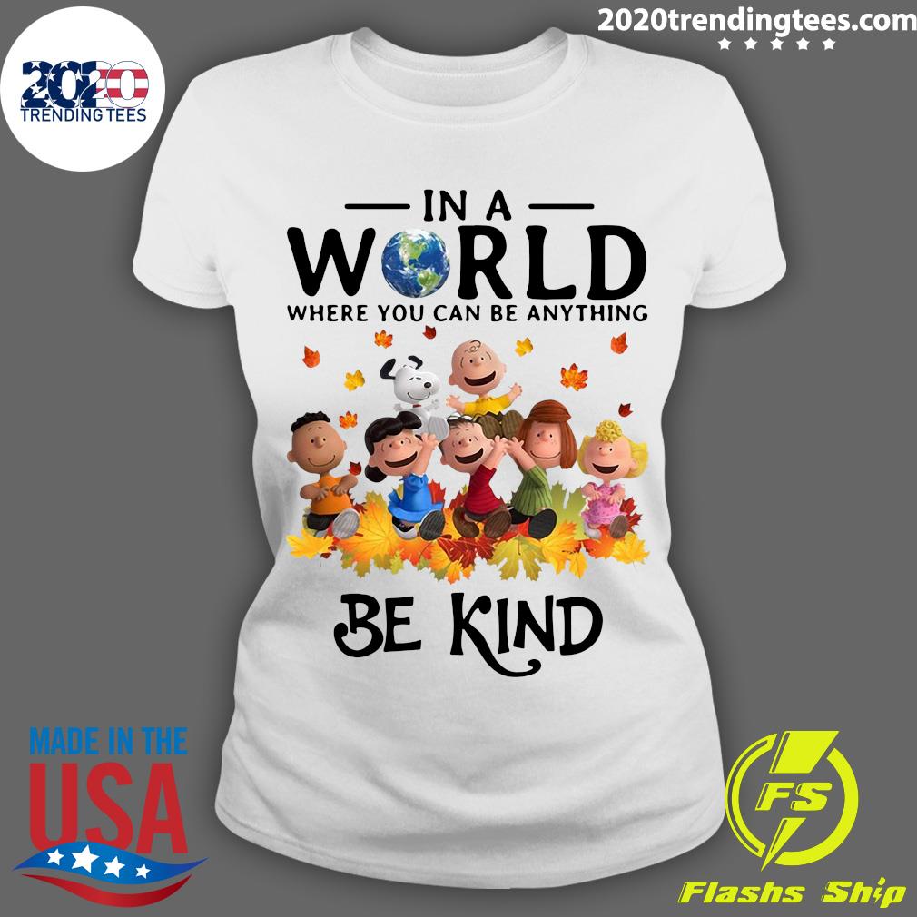LGBT Charlie Brown And Snoopy In A World Where You - Adult & Kids T-Shirts, Sweatshirts & Hoodies apparel design preview 3