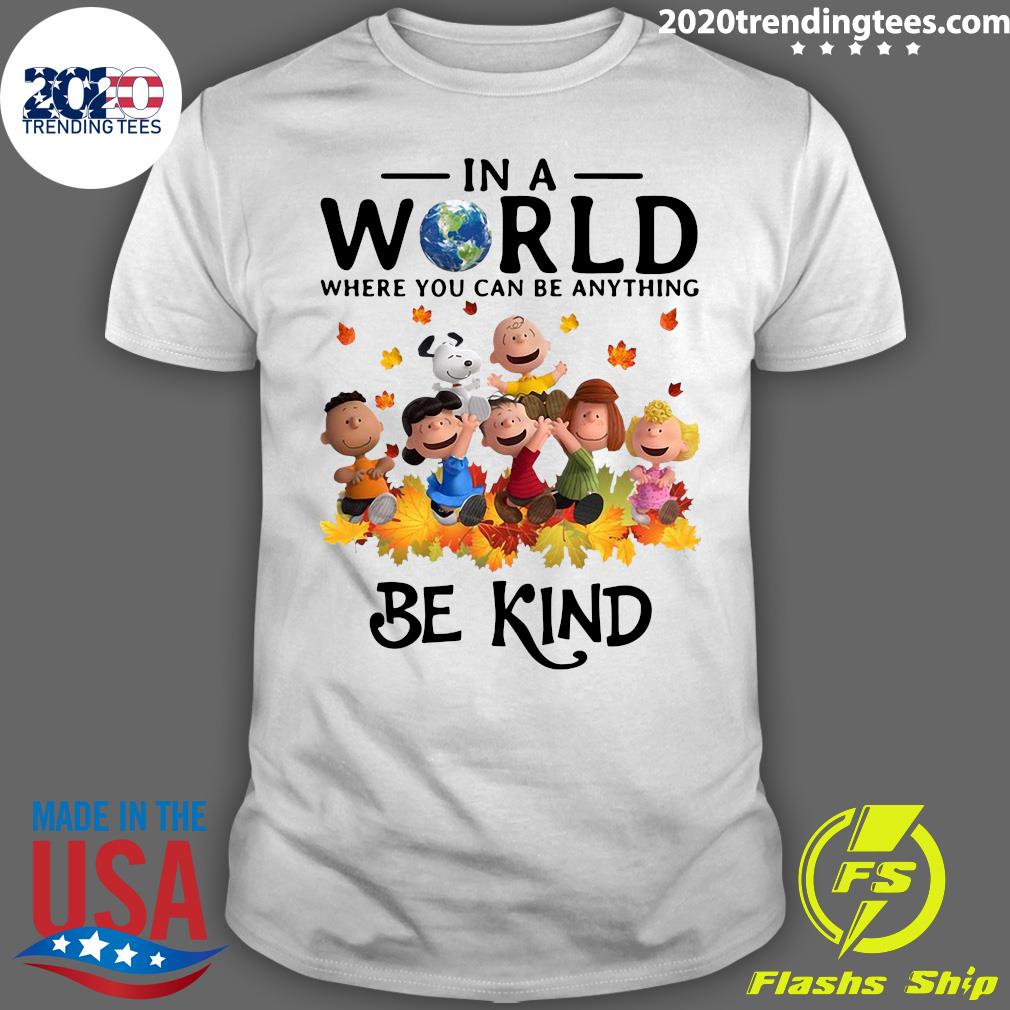 LGBT Charlie Brown And Snoopy In A World Where You - Adult & Kids T-Shirts, Sweatshirts & Hoodies apparel design preview 1