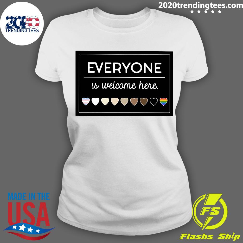 LGBT Everyone Is Welcome Here - Adult & Kids T-Shirts, Sweatshirts & Hoodies apparel design preview 3