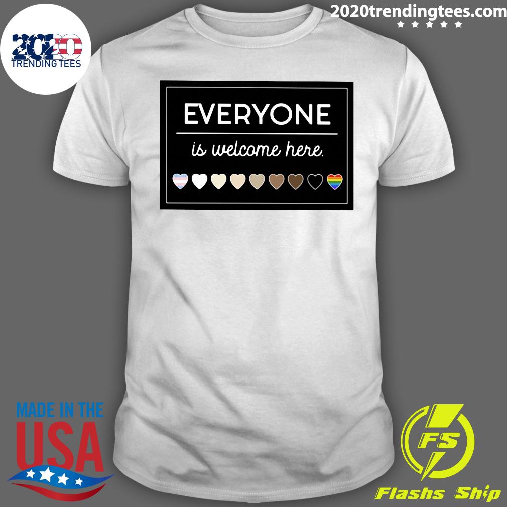 LGBT Everyone Is Welcome Here - Adult & Kids T-Shirts, Sweatshirts & Hoodies apparel design preview 1