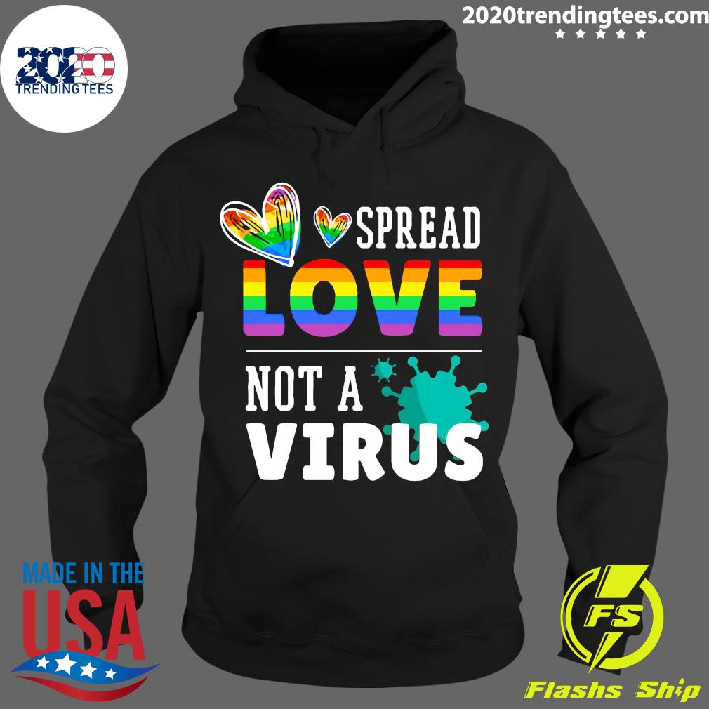 LGBT Spread Love Not A Virus - Adult & Kids T-Shirts, Sweatshirts & Hoodies apparel design preview 2