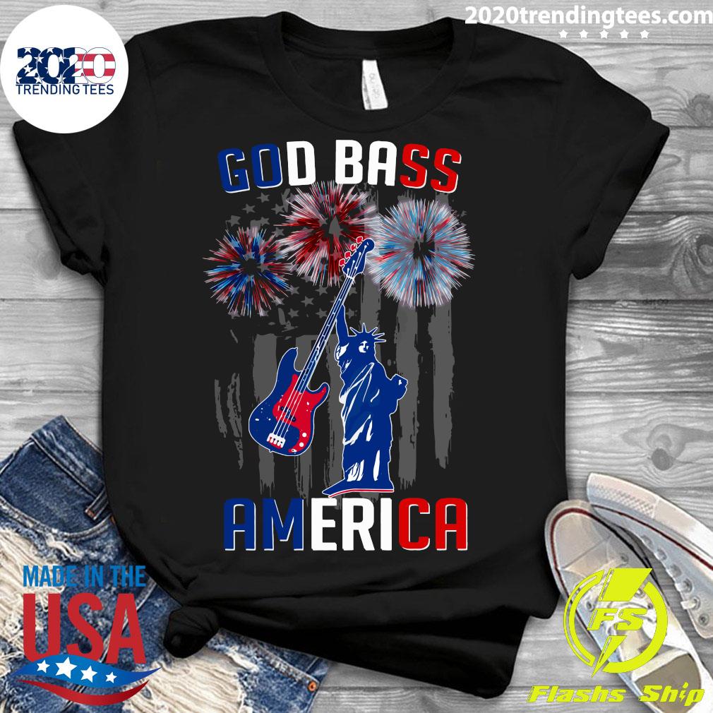 Liberty Enlightening God Bass American Flag - Adult & Kids T-Shirts, Sweatshirts & Hoodies apparel design preview 3