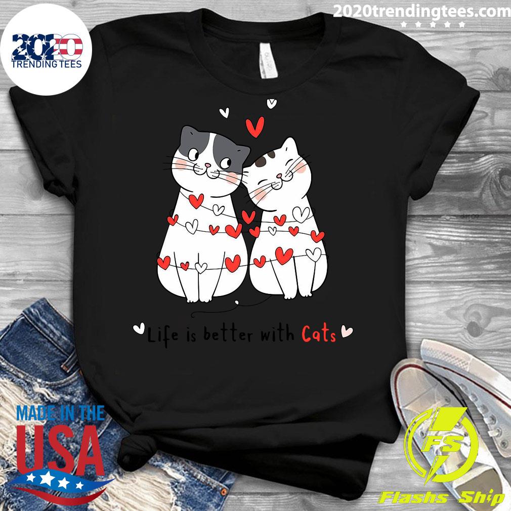 Life Is Better With Cats - Adult & Kids T-Shirts, Sweatshirts & Hoodies apparel design preview 3